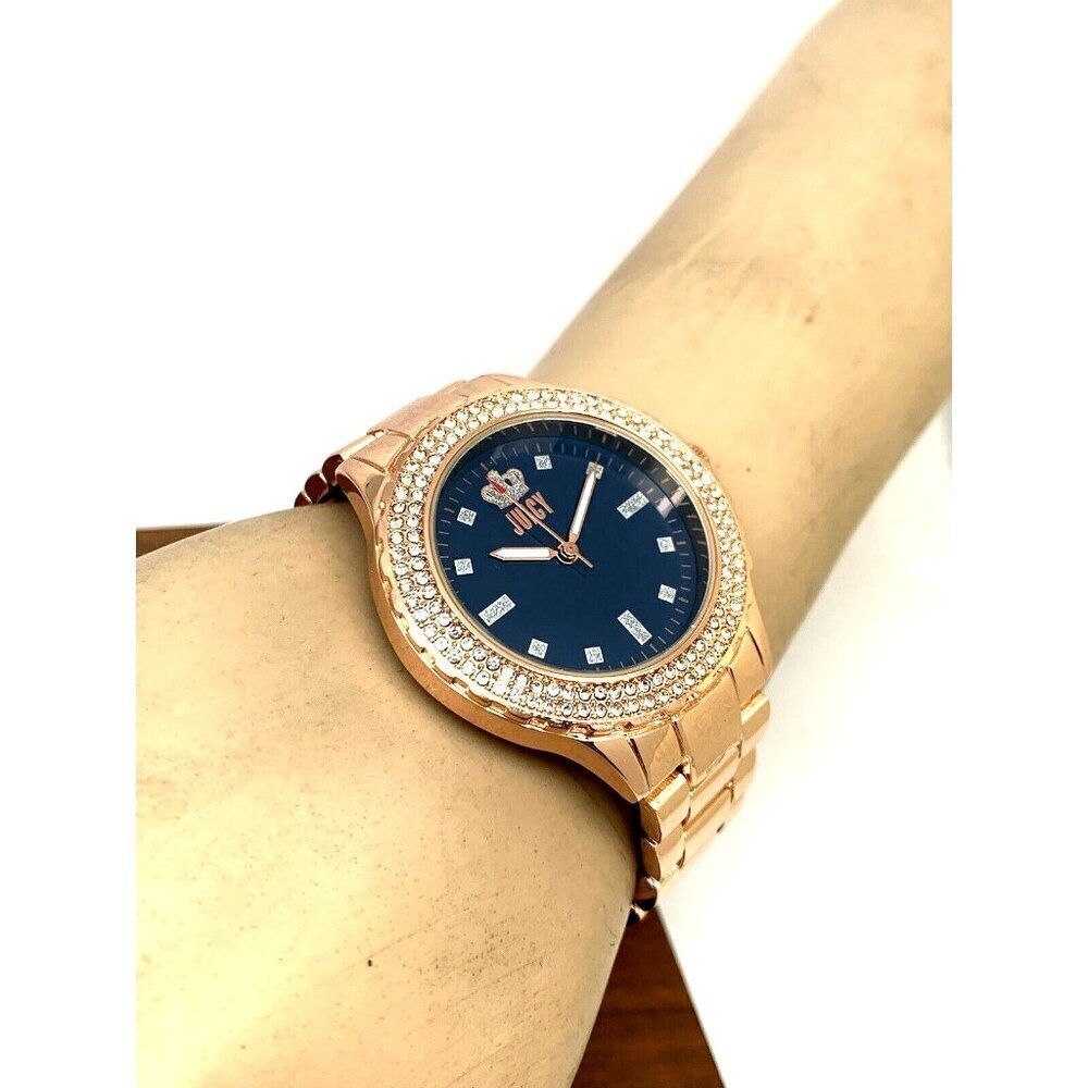 Juicy By Juicy Couture Women's Watch JC/5000 Quartz Blue Dial Rose Gold Steel - Picture 5 of 13